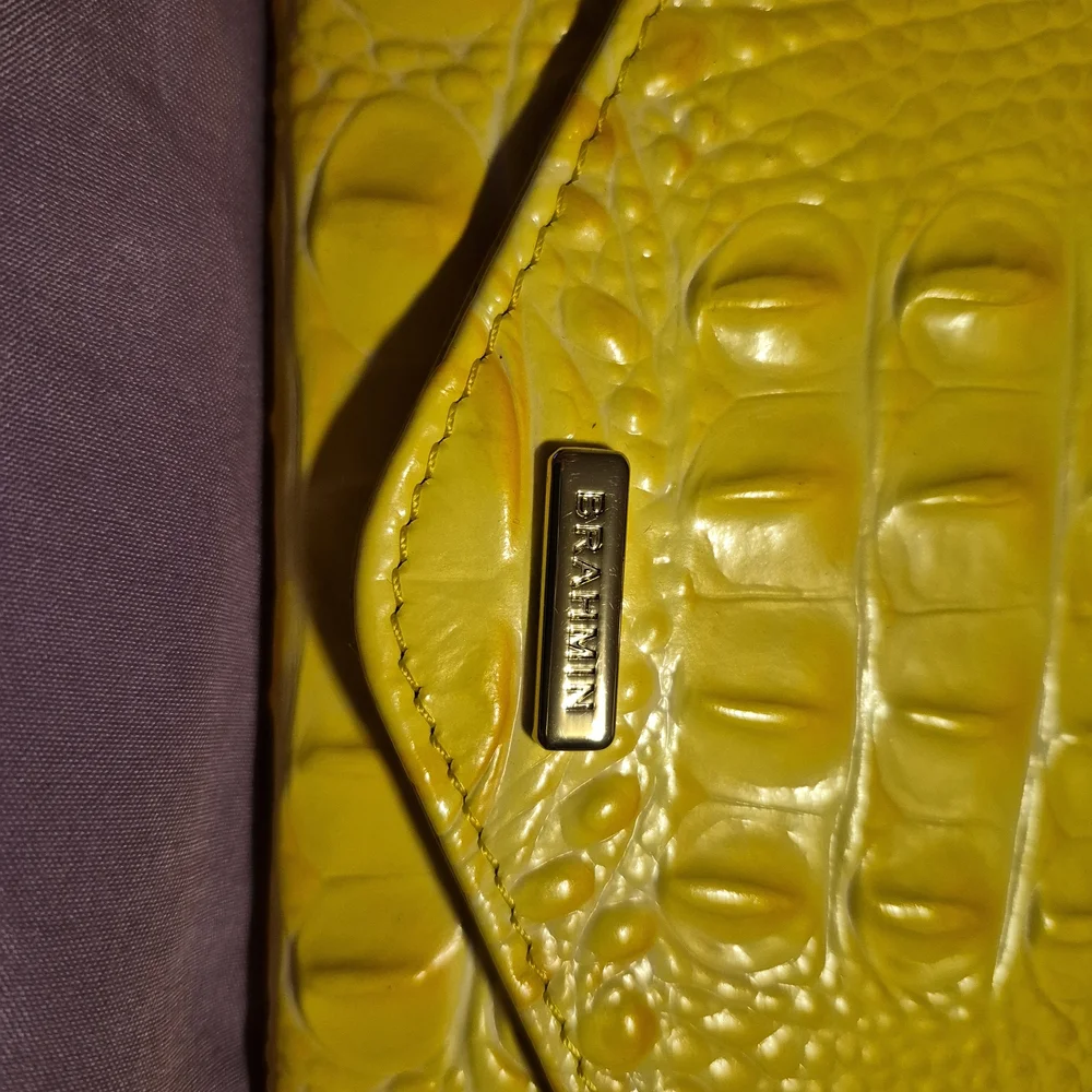 Brahmin Yellow Embossed Wallet - Picture 3 of 5